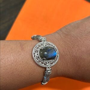 Labradorite Stainless Steel Bracelet-7.5 inch -9 adjustable-💗3/$55💗